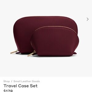 Burgundy Travel Case Set